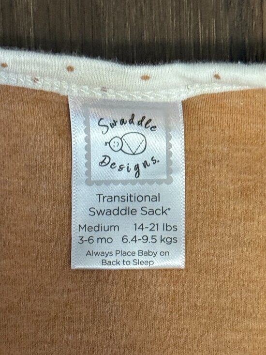 Swaddle Designs Transitional Swaddle Sack Medium 14–21 lbs 3–6 Months Brown - Picture 3 of 5